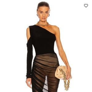 Norma Kamali One Shoulder One Sleeve Top